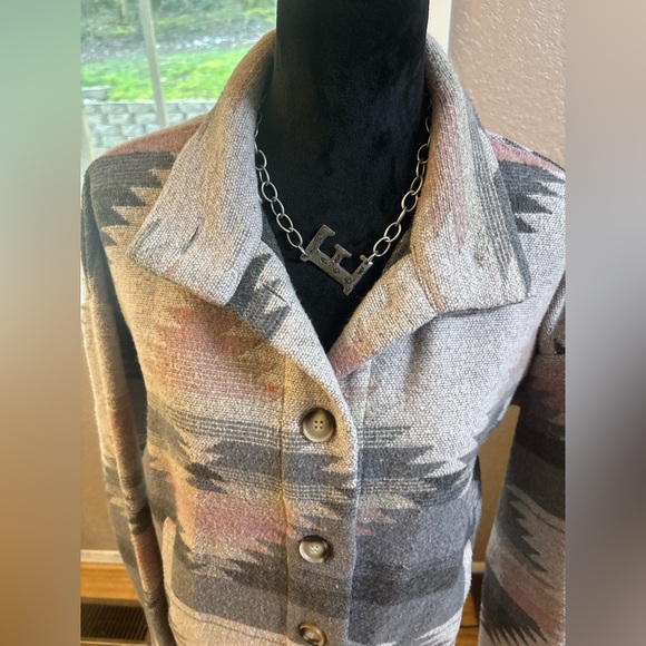 Southwestern Patterned Button-Up Jacket - Picture 2 of 10